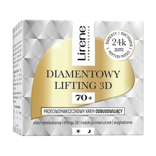 Diamentowy lifting 3D krem przeciwzmarszczkowy 70+ Lirene 50 ml