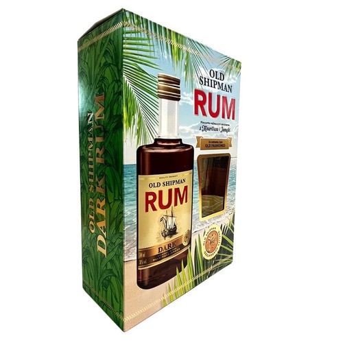 Rum ciemny Dark alk. 38,0% + szklanka Old Shipman 500 ml