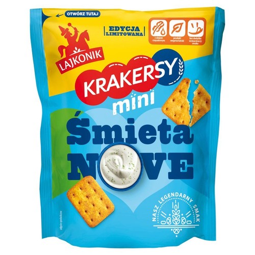 Krakersy mini Śmieta NOVE Lajkonik 100 g