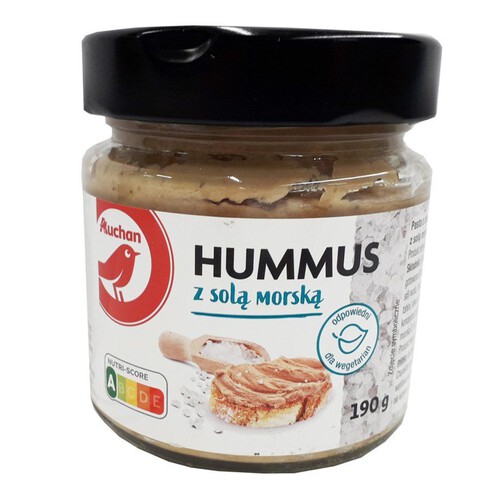 Hummus z solą morską Auchan 190 g