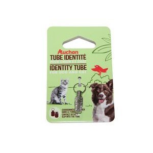 Metalowe etui na identyfikator 1,5 cm Auchan 1 sztuka