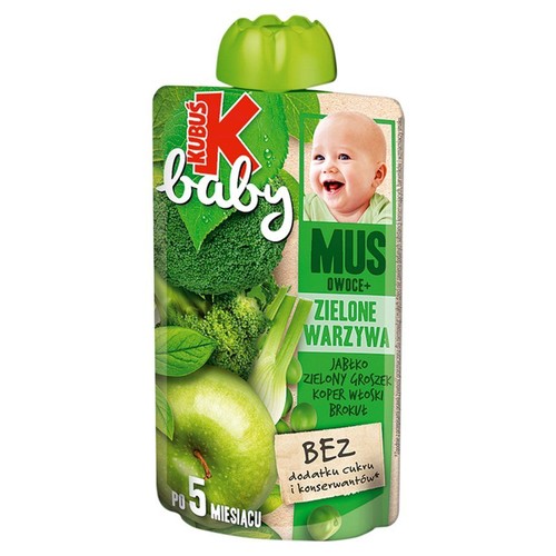 Mus owoce + zielone warzywa po 5 miesiącu Kubuś 100 g
