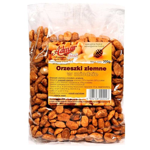 Orzeszki ziemne w miodzie, prażone Admar food 300 g