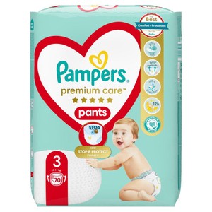 Pieluszki Premium Care Pants 3  6-11 kg  Pampers 70 sztuk