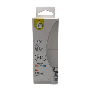Żarówka świeczka LED E14 40W zimna Auchan 1 sztuka