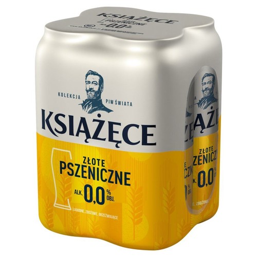 Piwo bezalkoholowe Złote Pszeniczne alk. 0% obj. Książęce 4 x 500 ml