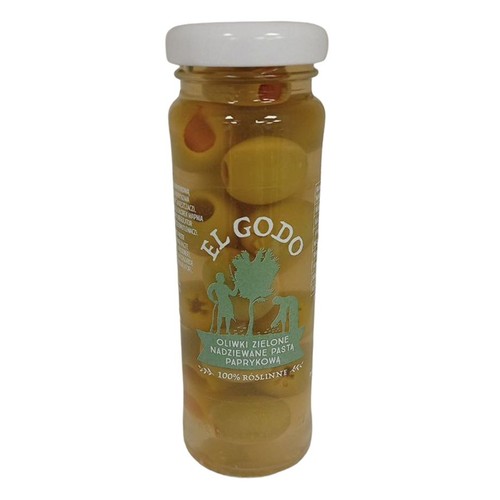 Oliwki zielone nadziewane pastą paprykową El Godo 50 g