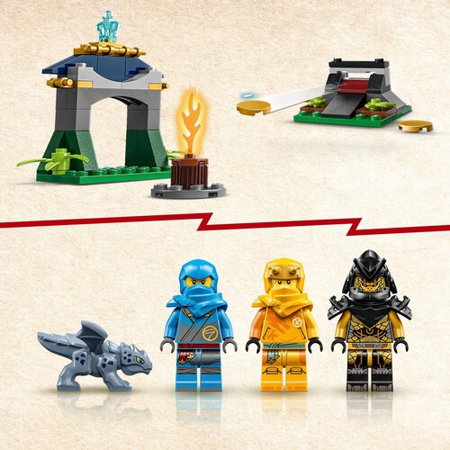 NINJAGO® Nya i Arin — bitwa na grzbiecie małego smoka 71798 LEGO zestaw