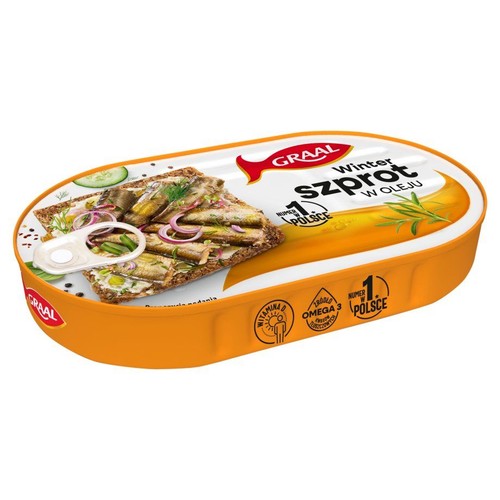 Winter Szprot podwędzany w oleju GRAAL 170 g