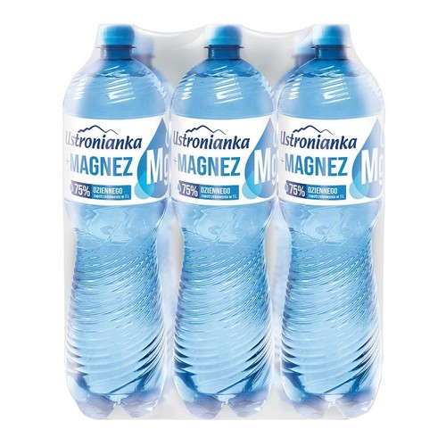 Woda lekko gazowana Magnez+ Ustronianka 6 x 1,5 l