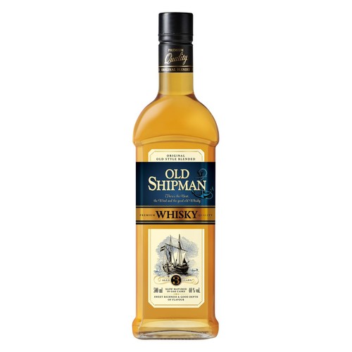 Whisky blended 3YO alk. 40,0% obj. Old Shipman 500 ml