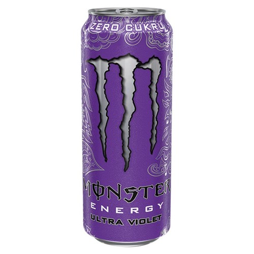 Gazowany napój energetyczny z tauryną, kofeiną, L-karnityną z dodatkiem witamin z grupy B  Monster 500 ml
