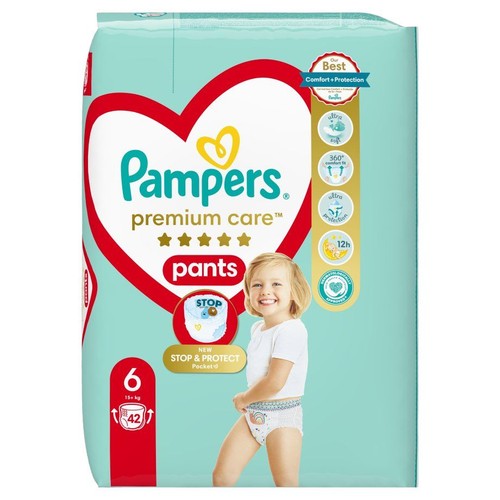 Pieluchomajtki Premium Care 6 15+ kg Pampers 42 sztuki
