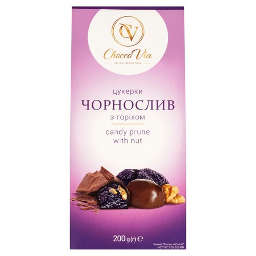 Śliwka z orzechem włoskim w czekoladzie Chocco Via 200 g
