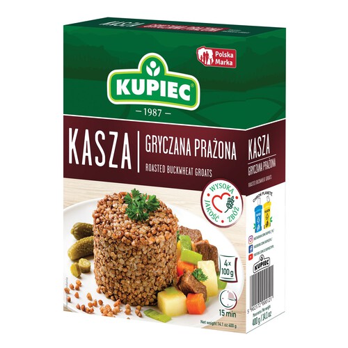 Kasza gryczana prażona Kupiec 4 x 100 g