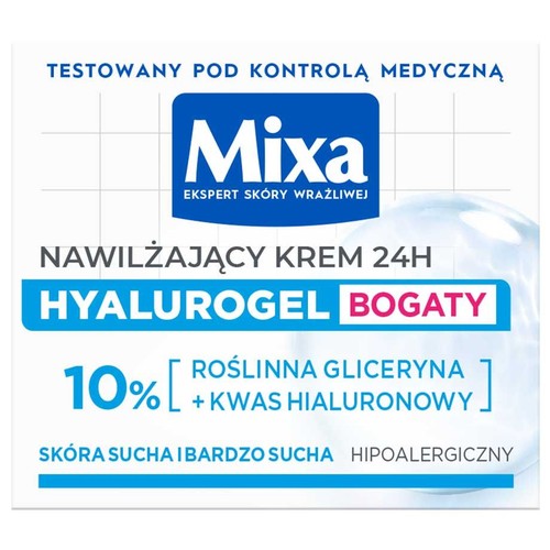 Krem Hyalurogel intensywnie nawilżający Mixa 50 ml