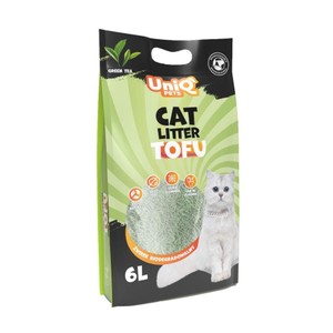 Żwirek biodegradowalny tofu zielona herbata  Uniq Pets 6 l
