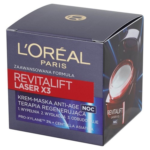 Krem-Maska Anti-Age na noc Revitalift Laser X3  L'Oreal Paris 50 ml