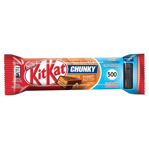 Kakaowy wafel w mlecznej czekoladzie z masłem orzechowym KitKat 42 g