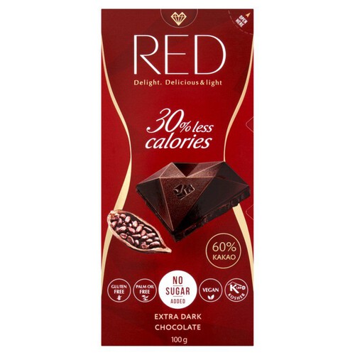 Czekolada gorzka 60% bez dodatku cukru RED 100 g