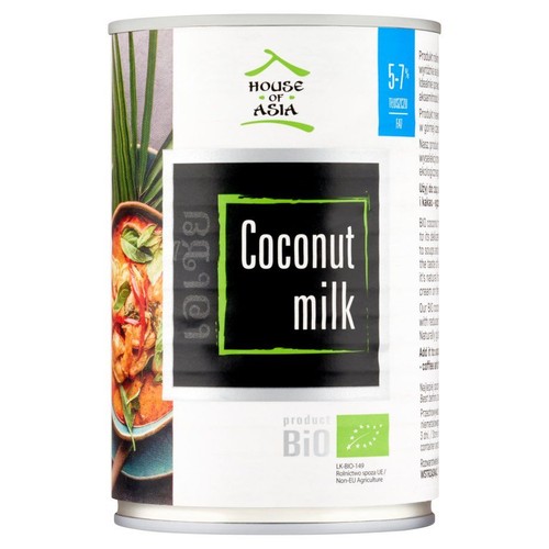 BIO Mleczko kokosowe 5-7% tłuszczu House of Asia 400 ml