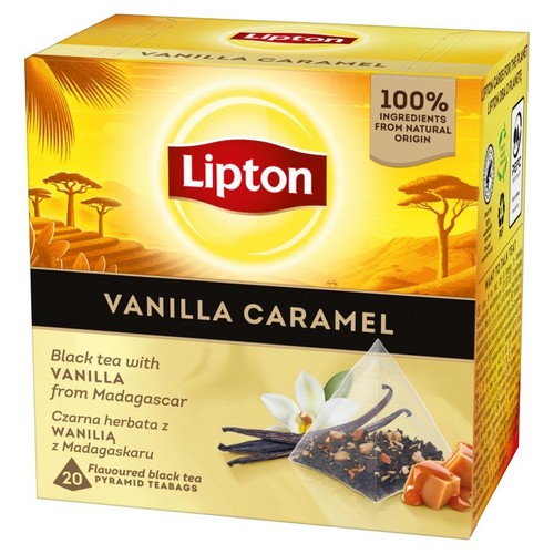 Herbata czarna z wanilią i karmelem Lipton 20 torebek