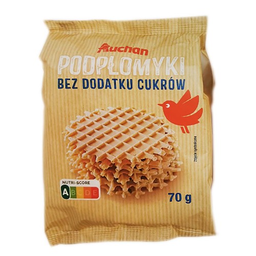 Podpłomyki bez dodatku cukrów Auchan 70 g