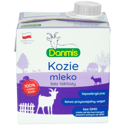 Kozie mleko bez laktozy Danmis 500 ml