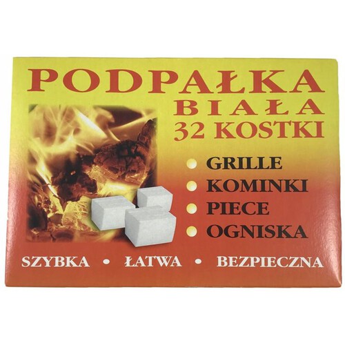 Podpałka do grilla kostka biała 32 sztuki Feniks 32 sztuki