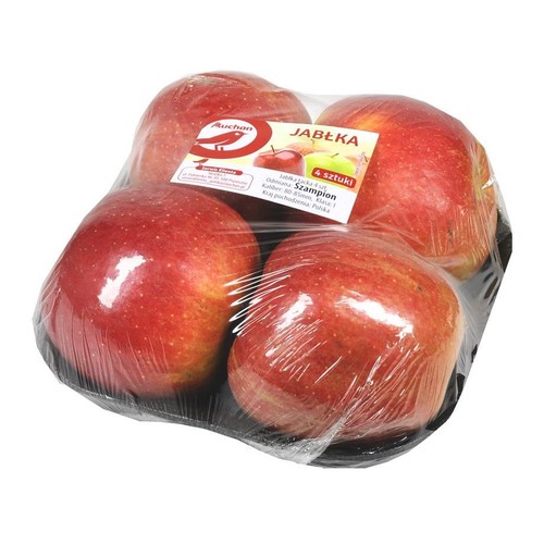 Jabłka Szampion tacka   Owoce  Auchan 4 sztuki