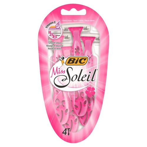 Maszynka do golenia miss soleil 3 ostrza BIC 4 sztuki