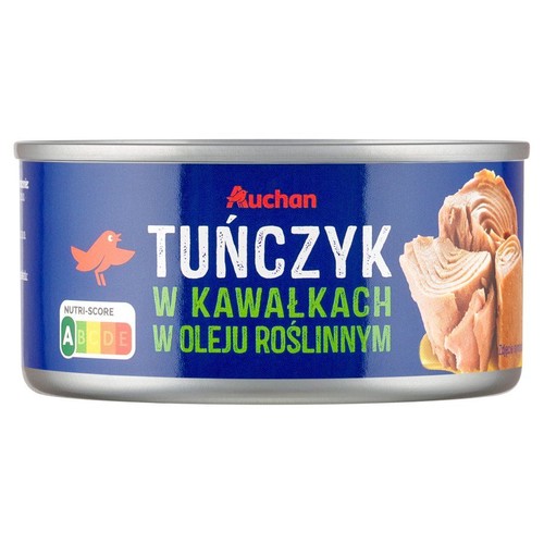 Tuńczyk kawałki w oleju roślinnym Auchan 170 g