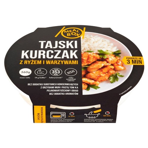 Tajski kurczak z warzywami i ryżem Meal Box 360 g