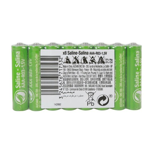 Baterie Auchan AAA R03 Auchan 8 sztuk