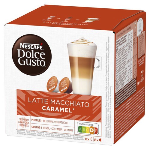 Kapsułki Dolce Gusto Latte Macchiato o smaku karmelowym Nescafe 16 kapsułek