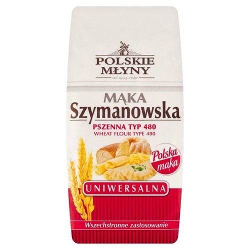 Mąka Szymanowska pszenna typ 480 Polskie Młyny 1 kg