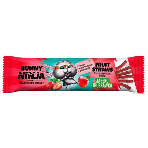 Baton owocowy jabłko-truskawka Bunny Ninja 16 g