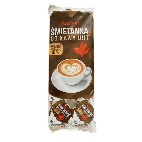 Śmietanka do kawy UHT 10 x 10 Auchan 10 x 10 g