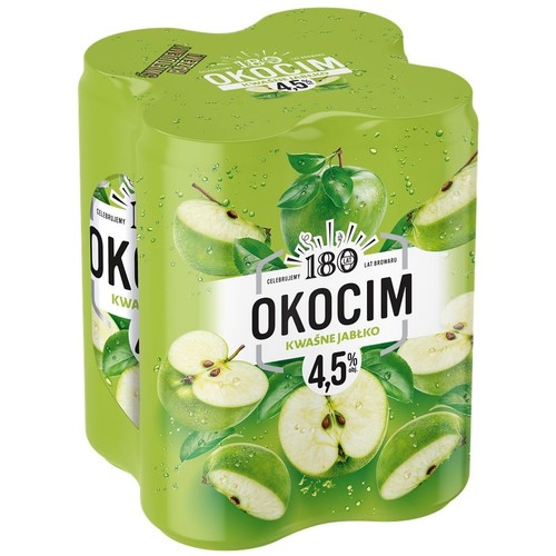 Piwo smakowe Kwaśne Jabłko alk. 4,5% obj. Okocim 4 x 500 ml
