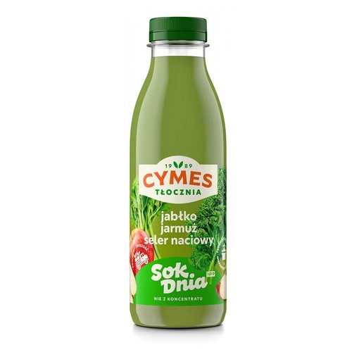 Sok Dnia HPP  jabłko, jarmuż, seler naciowy Cymes 500 ml