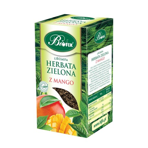Herbata zielona liściasta z mango  BiFix 100 g