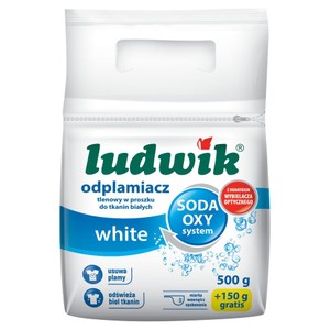 Odplamiacz tlenowy w proszku do tkanin białych Ludwik 500 g
