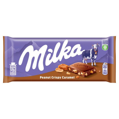 Czekolada mleczna Peanut Crispy Caramel Milka 90 g