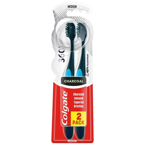 Szczoteczka do zębów 360 Black  Colgate 2 sztuki