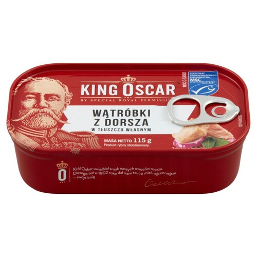 Wątróbka z dorsza w tłuszczu własnym King Oscar 115 g