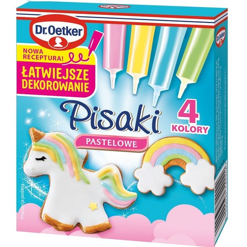 Pisaki pastelowe 4 kolory Dr.Oetker 4 x 17 g