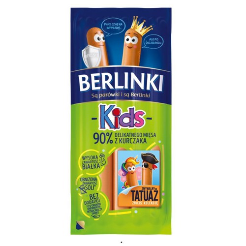 Kids parówki z mięsa kurczaka Berlinki 130 g