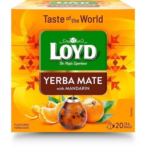 Yerba Mate aromatyzowana o smaku mandarynki Loyd 20 torebek