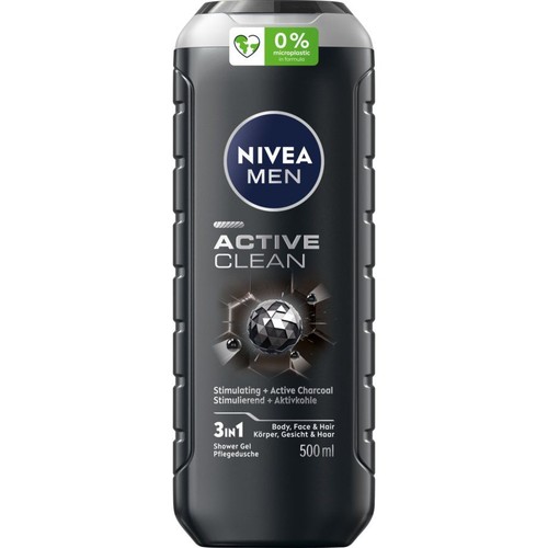 Żel pod prysznic Active clean NIVEA MEN 500 ml