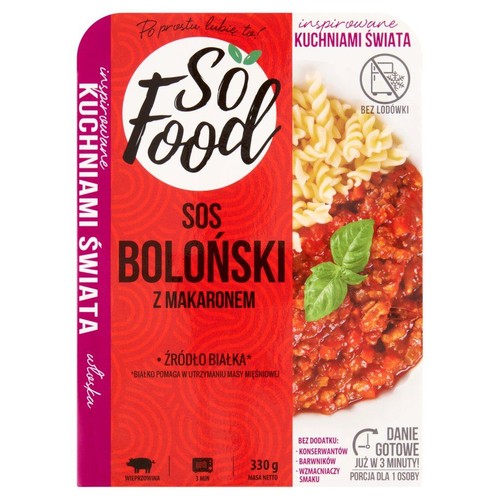 Sos boloński z makaronem So Food 330 g